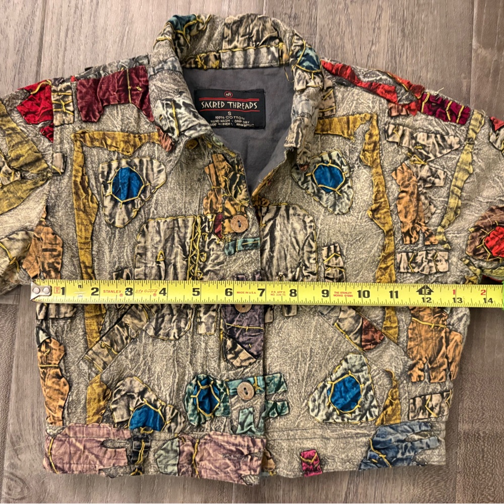 Sacred Threads Colorful Patchwork Kids Jacket Size Small - Picture 5 of 8